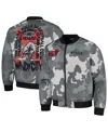 The Wild Collective Men's And Women's  Gray Chicago Bulls 2023/24 City Edition Camo Bomber Full-zip J In Gray
