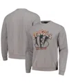 The Wild Collective Men's And Women's  Gray Cincinnati Bengals Distressed Pullover Sweatshirt In Gray