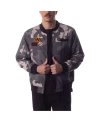 The Wild Collective Men's And Women's  Gray Distressed Washington Commanders Camo Bomber Jacket In Gray