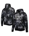The Wild Collective Men's Black New England Patriots Camo Pullover Hoodie In Black
