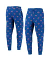 The Wild Collective Men's  Royal New York Knicks Allover Logo Jogger Pants In Royal