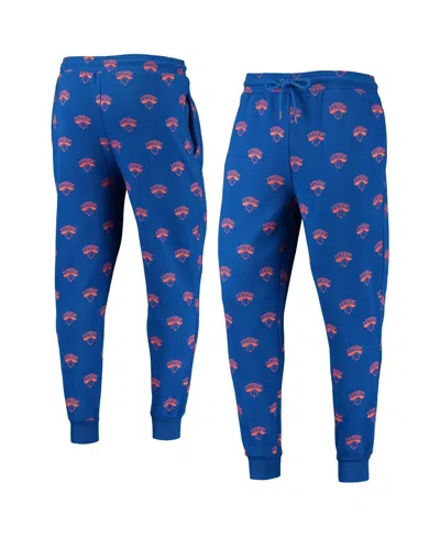 The Wild Collective Men's  Royal New York Knicks Allover Logo Jogger Pants