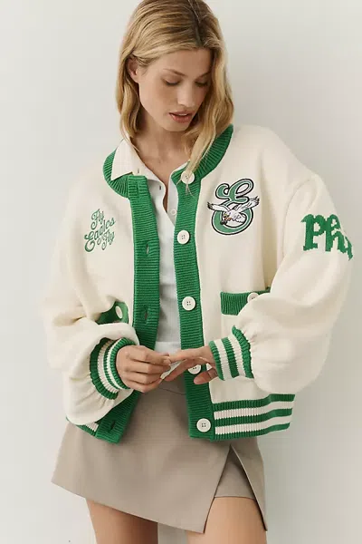 The Wild Collective Nfl Cardigan In Green