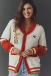 The Wild Collective Nfl Cardigan Sweater In Multi