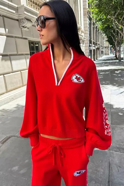 The Wild Collective Nfl Quarter-zip Sweatshirt In Red