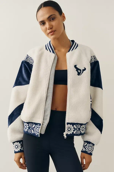 The Wild Collective Nfl Sherpa Fleece Jacket In Multi