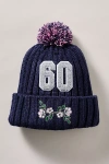 The Wild Collective Sporty Floral Beanie In Blue