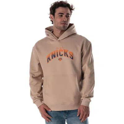 The Wild Collective Unisex   Tan New York Knicks Mantra Premium Hoodie In Brown