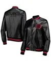 The Wild Collective Women's Black Atlanta United Fc Full-snap Bomber Jacket In Black