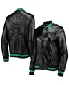 The Wild Collective Women's Black Austin Fc Full-snap Bomber Jacket In Black