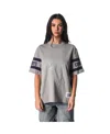 The Wild Collective Women's Black Dallas Cowboys Drop Shoulder T-shirt In Gray