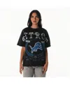 The Wild Collective Women's Black Detroit Lions Laurel Premium Baggy Dolman T-shirt In Black