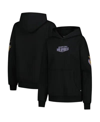 The Wild Collective Women's Black Golden State Valkyries Icon Fleece Pullover Hoodie