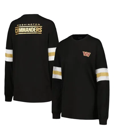 The Wild Collective Women's Black Washington Commanders Long Sleeve T-shirt