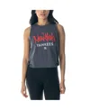 The Wild Collective Women's Charcoal Philadelphia Phillies Side Knot Tank Top In Charcoal