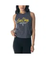 The Wild Collective Women's Charcoal San Diego Padres Side Knot Tank Top In Charcoal
