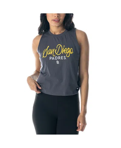 The Wild Collective Women's Charcoal San Diego Padres Side Knot Tank Top