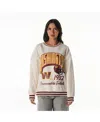 The Wild Collective Cream Washington Commanders Oversized Vintage French Terry Sweatshirt In Neutral
