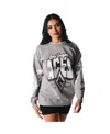 The Wild Collective Women's Gray Las Vegas Aces Double Collar Fleece Pullover Sweatshirt In Gray
