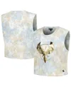 The Wild Collective Women's Lafc Tie-dye Jersey Tank Top In Cream,gold