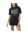 The Wild Collective Women's  Black Atlanta Braves T-shirt Dress In Black