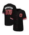 The Wild Collective Women's  Black Ohio State Buckeyes Button-up Baseball Shirt In Black