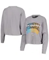 The Wild Collective Gray Phoenix Suns Band Cropped Long Sleeve T-shirt In Gray