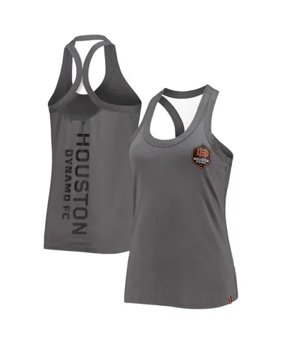 The Wild Collective Women's  Gray Houston Dynamo Fc Athleisure Tank Top