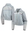 The Wild Collective Women's  Light Blue Atlanta Braves Colorblock Track Raglan Full-zip Jacket In Light Blue