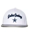 The Wild Collective Women's White/silver Dallas Cowboys Two-tone Snapback Hat In Multi