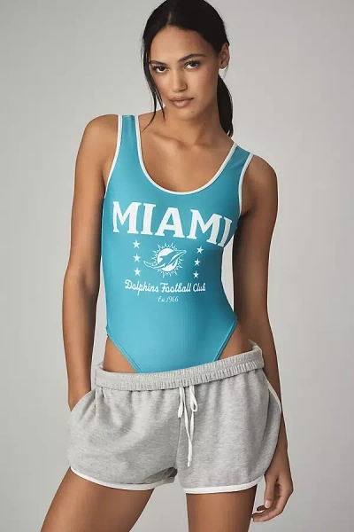 The Wild Collective X Anthropologie Graphic Bodysuit In Blue