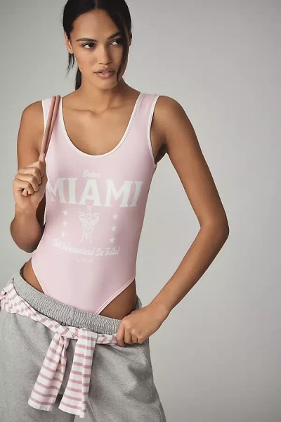 The Wild Collective X Anthropologie Graphic Bodysuit In Pink