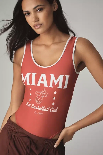 The Wild Collective X Anthropologie Graphic Bodysuit In Red
