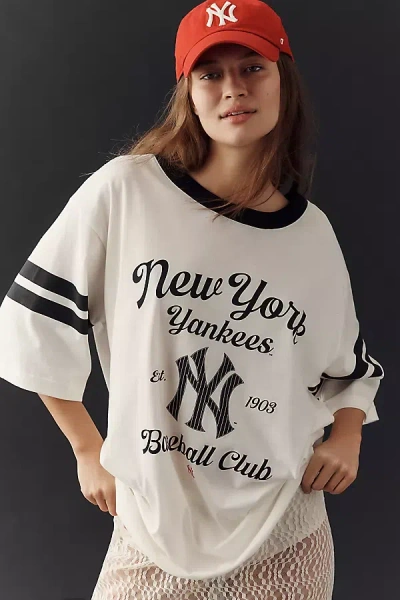 The Wild Collective X Anthropologie Mlb Oversized Graphic Tee In White