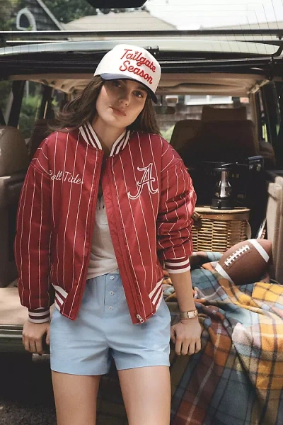 The Wild Collective X Anthropologie Ncaa Bomber Jacket In Brown