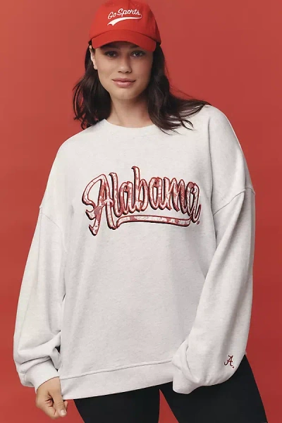 The Wild Collective X Anthropologie Ncaa Cotton Sweatshirt In Red