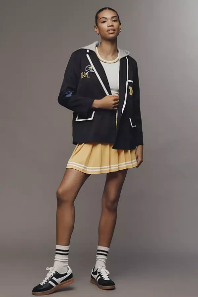 The Wild Collective X Anthropologie Ncaa Piped Blazer Jacket In Blue