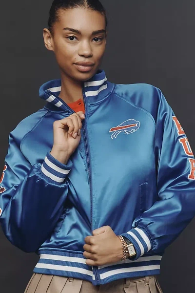 The Wild Collective X Anthropologie Nfl Bomber Jacket In Blue