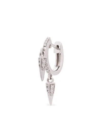 The Wild Jwls 14k White Gold Auré Diamond Earring In Silver