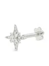 The Wild Jwls 14k White Gold Star Diamond Earring In Silver