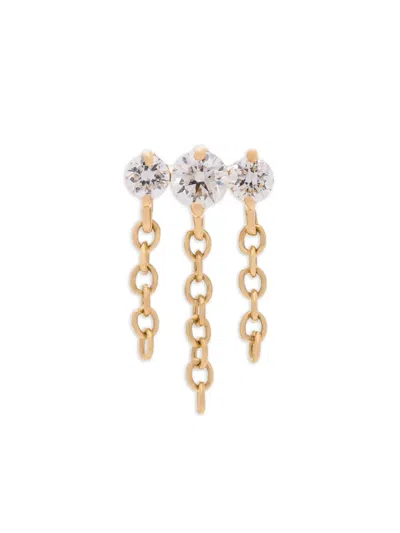 The Wild Jwls 14k Yellow Gold Cha Diamond Earring