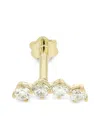 The Wild Jwls 14k Yellow Gold Hailey Diamond Earring In Gold