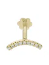 The Wild Jwls 14k Yellow Gold Moon Diamond Earring In Gold
