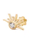 The Wild Jwls 14k Yellow Gold Sun Diamond Earring In Gold