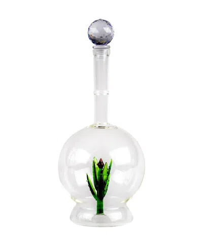 The Wine Savant Aloe Plant Shaped 25 Oz. Tequila Decanter In Green