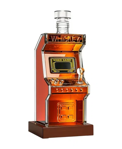The Wine Savant Arcade Retro Gamer 25 Oz. Whiskey Decanter In Transparent