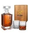 The Wine Savant Army Whiskey Decanter Gift Set In Clear