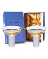 The Wine Savant Art Deco Vintage Ribbed Coupe Glasses, Set Of 2