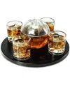 The Wine Savant Basketball Decanter & Glass Set With Tray In No Color