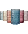 The Wine Savant Beaded Highball Glasses, Set Of 6 In Multicolor